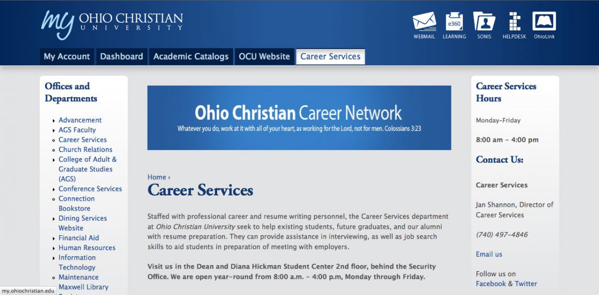 New Career Services Website for OCU image