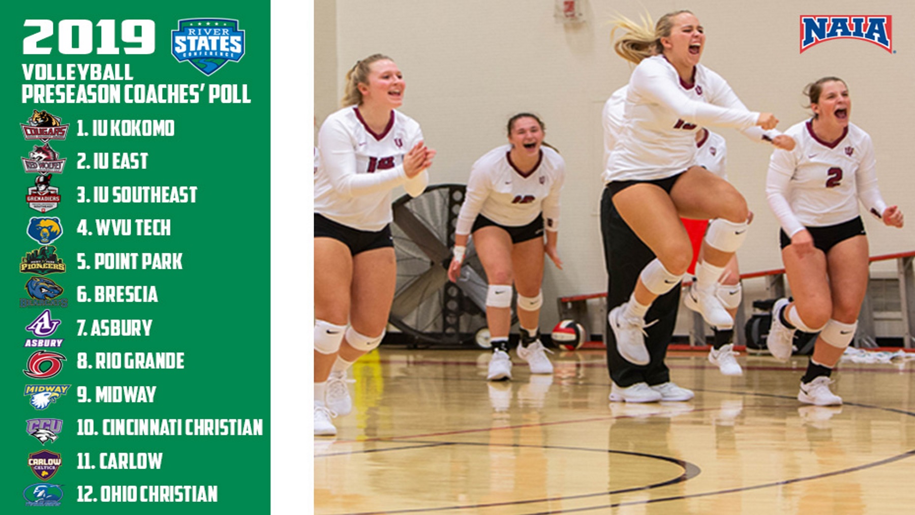 2019 RSC Women's Volleyball Preseason Poll Released image