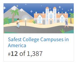 Niche 2022 Safest College Campuses in America #12 of 1,387